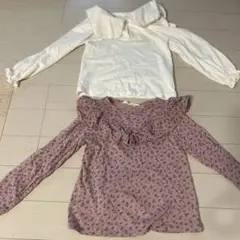 120.130長袖カットソー2点セット パンツ130セット