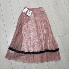 【新品未使用品】FURFURレースプリーツスカート