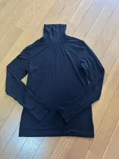 HEATTECH ultra lightブラック タートルネック長袖 L