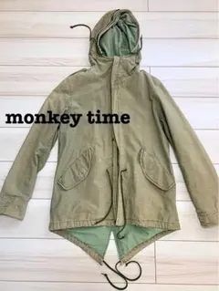 美品】ユナイテッドアローズmonkey time モッズコート　ミリタリーコート monkey time＞ バックサテン キルト ライナー モッズコート