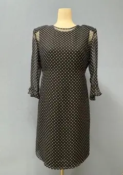 HIBIYA　ワンピース　紺色　水玉