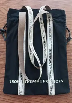 THEATRE PRODUCTS JQテープコットンシューズバッグ 黒