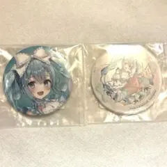 初音ミク 缶バッジ 2個セット　楽コレ