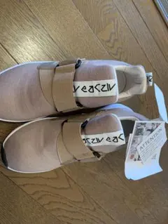 しまむら　mumu&co.コラボ　ロゴテープスニーカー　LL ピンク桃のサムネイル