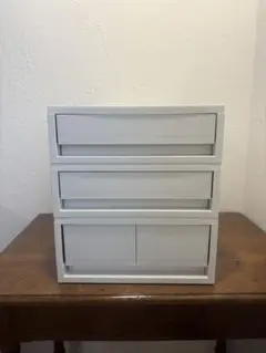 【無印良品】ポリプロピレン 小物収納ケース ホワイトグレー 3点セット