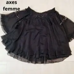 axes femme シースルー 総レース花刺 エレガントチュニックブラウス