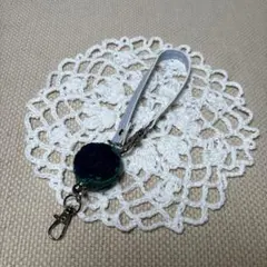ハンドメイド　まんまるモチーフ　リールストラップ　R-35 ストラップお色変更可