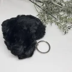 【1piece】ブラックハートファーチャーム　パーツ 資材 ハンドメイド