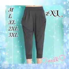 サルエルパンツ 旅行 パンツ お洒落 綺麗 通勤 通学 楽チン 綺麗 グレー 2