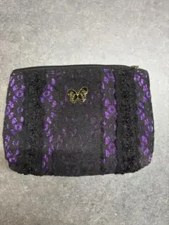ANNA SUI アナスイ　レースポーチ　ミラー付き