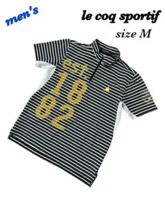 ルコックスポルティフ　ゴルフ　ポロシャツ　ハーフジップ シャツ　メンズM 半袖