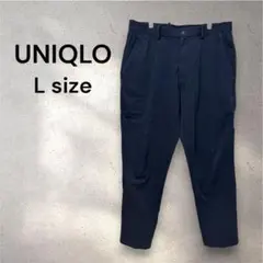 UNIQLO EZYアンクルパンツ ネイビー L スラックス イージーパンツのサムネイル