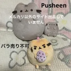 ねこのプシーン Pusheen ぬいぐるみ3コ 中古品　GUND&AURORAのサムネイル