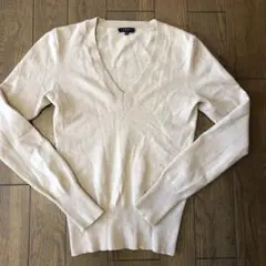theory カシミヤ Vネックセーター 2 ベージュ