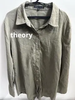 Theory セオリー LINEN リネンシャツ カーキ M 【即購入OK】のサムネイル