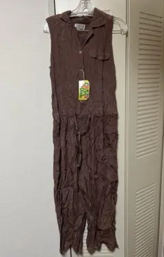 新品 CRAZY DOLL オールインワン ブラウン ノースリーブ タグ付き