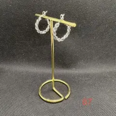 ツイストデザイン フープピアス シルバー