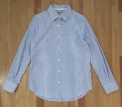 nano universe シャツ ストライプ　ブルー