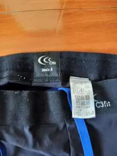 C3fit メンズ S ブラックタイツ インパクトエアーロングタイツ