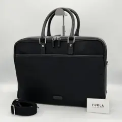 【極美品】FURLA ビジネスバッグ 2way ショルダーバッグ ブラック