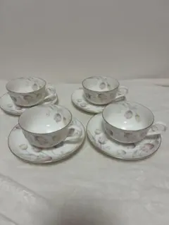 HOYA チューリップ柄ティーカップ 4個セット