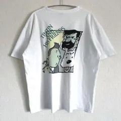 【希少】タンタンの冒険　半袖カットソー　90sビンテージ　着用感短丈大きめL