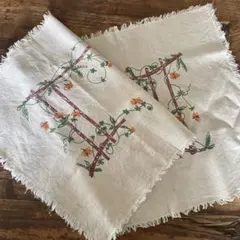 ヴィンテージ雑貨屋購入／お花　テーブルマット