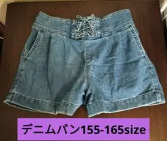 パペルラピス【160】デニムショートパンツ 155-165cm