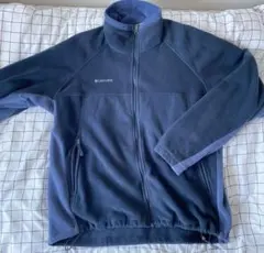 古着 Columbia オーバーサイズ 刺繍 フリース ジップ ジャケット XL