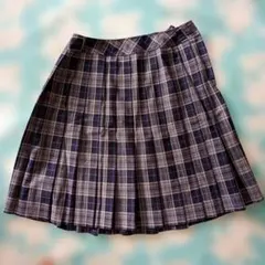 COMME CA DU MODE ネイビーチェック スクールスカート