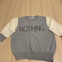 NOTHINGプリントニットトレーナー