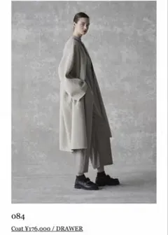 最終値下げ　Drawer カシミヤ ダブルフェイス リバー ロングコート　38