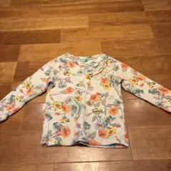 hakka❣️花柄 フリル付き 長袖カットソー