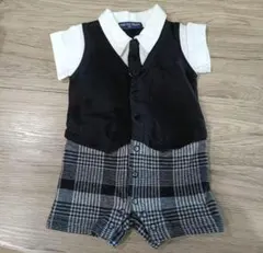 PAS DE ZELE セレモニースーツ 黒と白のチェック柄