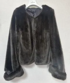 【美品】rienda リエンダ フェイクファージャケット コート ブラウン S