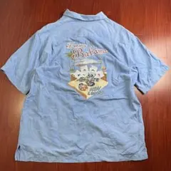 Tommy bahama シルク アロハシャツ 水色 L 半袖シャツのサムネイル