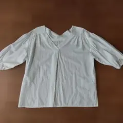 earth music&ecology Vネック 五分袖シャツ