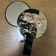 ハンドミラー 和柄 和手鏡 扇子柄