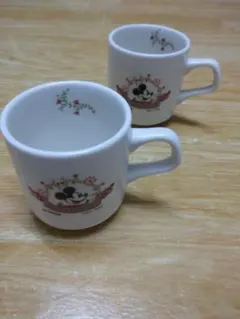 中古品ミッキー マグカップ 2個セット