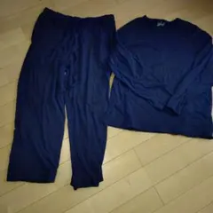 無印良品　スムース編み　長袖ルームウェア　　メンズXL　ネイビー