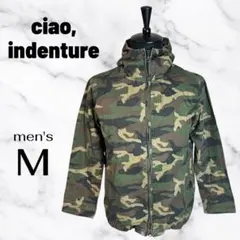 【ciao indenture】カモフラパーカー　迷彩　ダブルジップ　カーキ　M