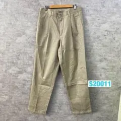 DOCKERS ベージュ ジップフライ ツータックチノパンツ W34L34 古着