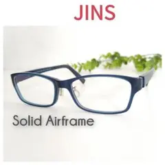 良品 JINS ジンズ Solid Airframe メガネ 眼鏡 スクエア