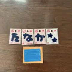 ネイビーのひらがなワッペンセット