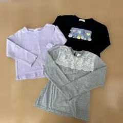 女の子　長袖3枚セット　サイズ110.120.130