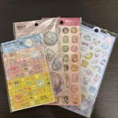 シールセット　3Dシール　ぷっくりシール　ぷくぷくシール　4枚セット