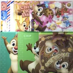 7点セット　チップとデール　クリアファイル　ノートファイル　ツムツム　ディズニー