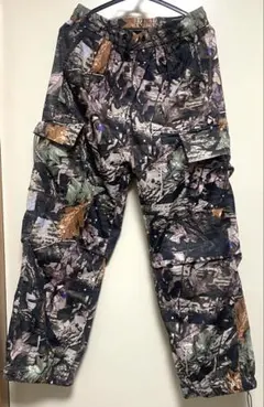 リアルツリー ミリタリー ワイドパンツ カーキ色　裾絞れる　ウエスト調整　迷彩