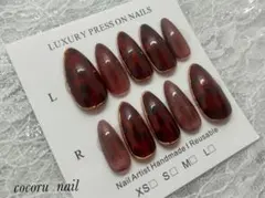 現品ネイルチップ べっ甲ネイルチップ ネイルチップ 冬ネイル