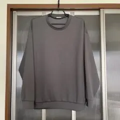 GU ダブルフェイスビッグプルオーバー グレー L